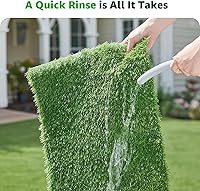 Vista 6 de Almohadilla de césped artificial para perros para orinal: hierba falsa para perros para entrenamiento de orinal para orinar y hacer caca en balcón