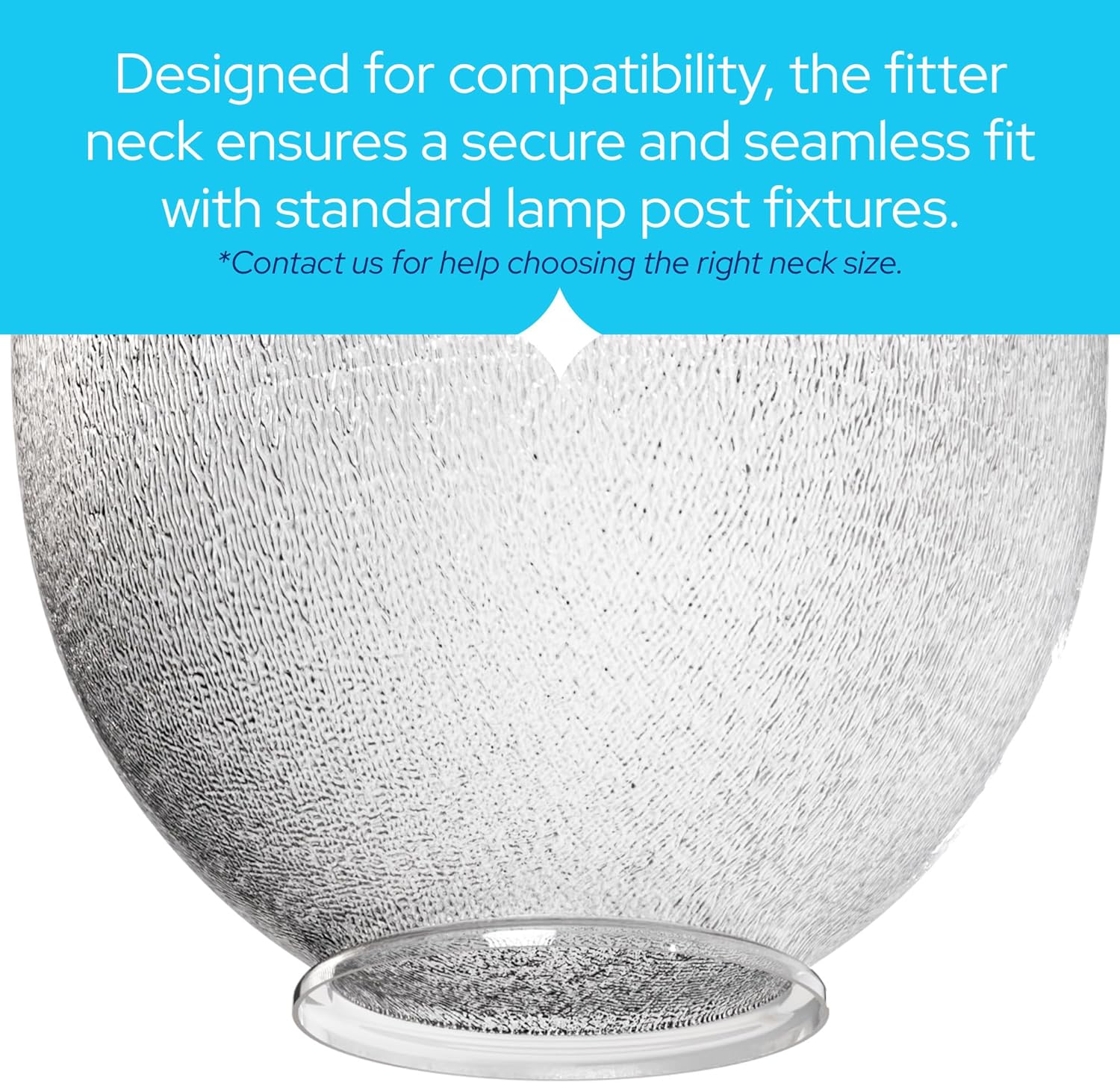 KastLite 88066-CL-9F Polycarbonate Clear Acorn with Fitter Neck | 26.13" Height x 16.6" Width x 9.12" Outside Diameter | Manufactured by Crown Plastics