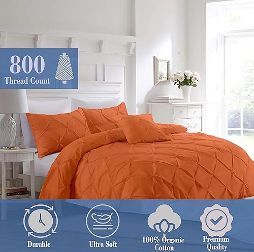 Miniatura 50 de Juego de funda de edredón tamaño King 100% algodón egipcio transpirable Funda de edredón con cierre de cremallera y lazos en las esquinas 600