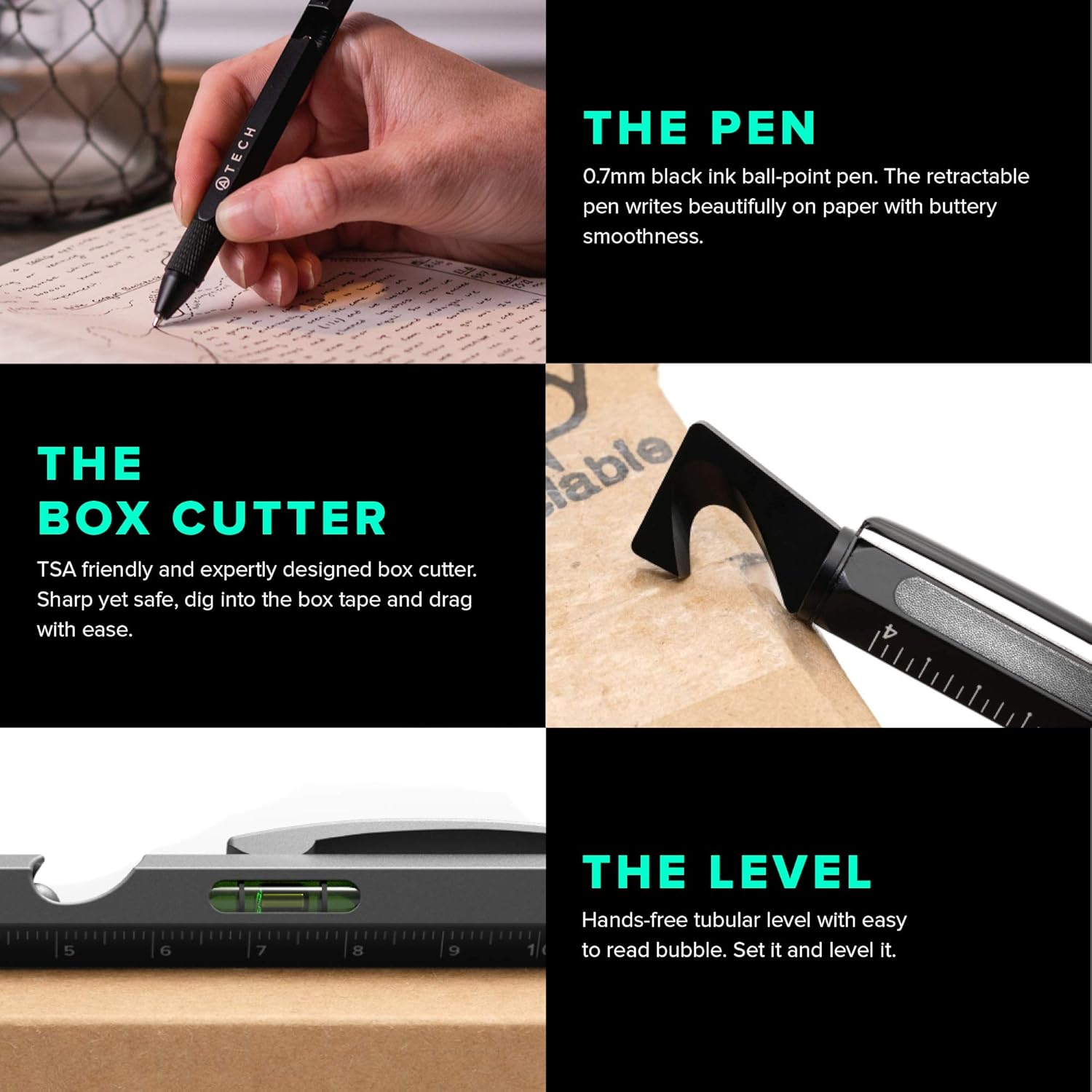 ATECH The Original 9 in1 Multitool, Cool Gadgets for Men, Gifts for Dad, Unique Christmas Gifts, Husband, Gifts from Daughter. From Kickstarter Success. Trust the original one!