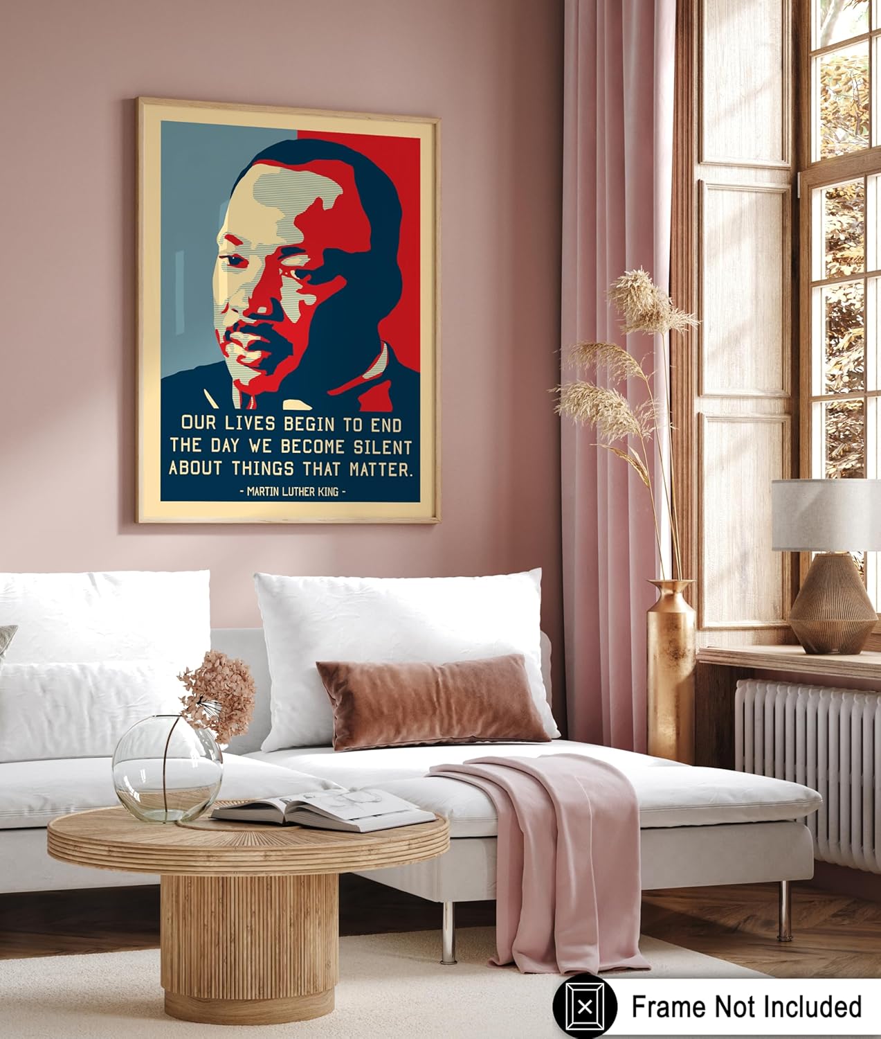 Poster Master The Day We Become Silent Poster - Martin Luther King Print - Motivational Quotes Art - Gift for Men & Women - Inspiring Decor for Living Room, Bedroom or Office - 16x20 UNFRAMED Wall Art