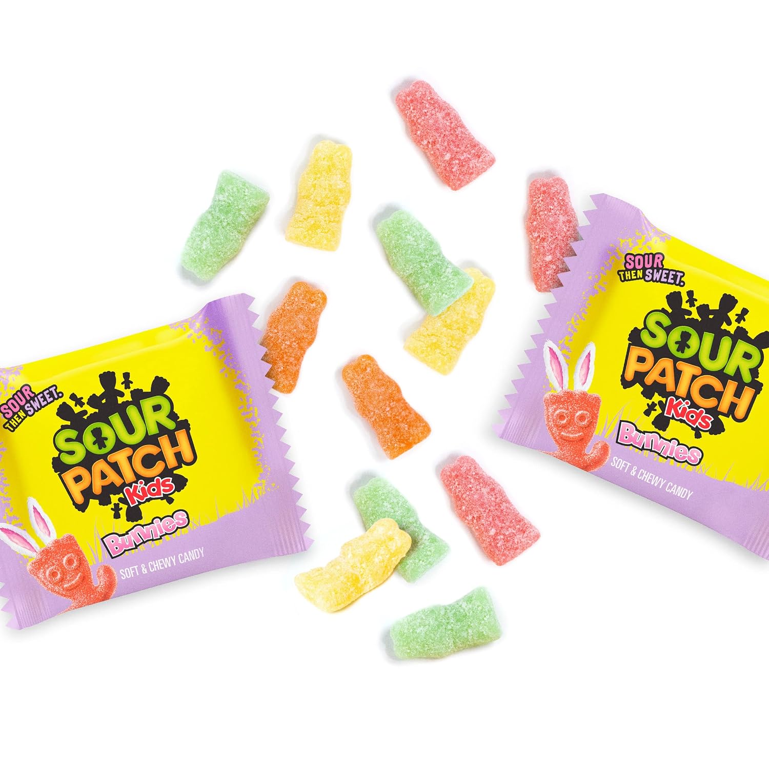 SOUR PATCH KIDS Bunnies Soft & Chewy Easter Candy, 18 Snack (Pack of 2) image 4