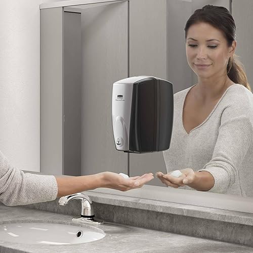 Miniatura 3 de Rubbermaid Commercial Despachador automático de espuma, negro/negro perla, 5.25 pulgadas de longitud x 5.18 de ancho x 10.86 de altura, Negro, 1