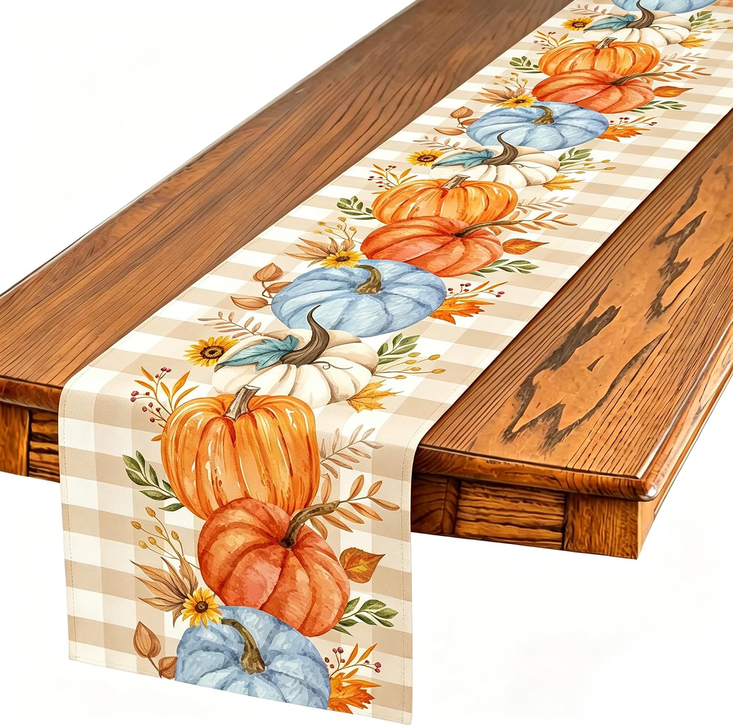 Rosh Hashanah Linen Table Runner 13x72, Jewish New Year Shana Tova Party Decor