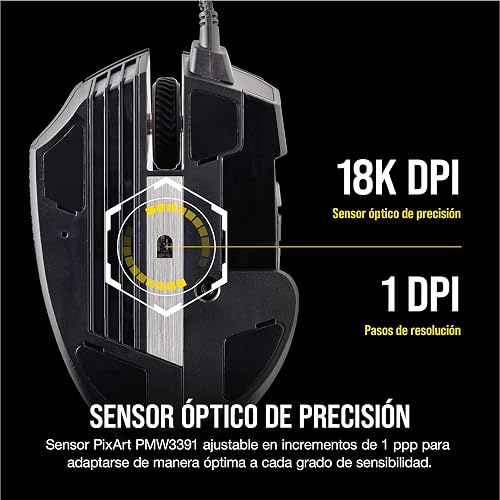 Corsair Scimitar RGB Elite Souris de Jeu Filaire MOBA/MMO – Noir - 8