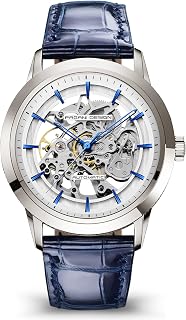 Pagani Design 1638 Herrenuhr 43MM Skelettierte Automatik Herrenuhr mit Saphirglasgehäuse Edelstahlgehäuse Lederarmband Luxus Sportuhr.