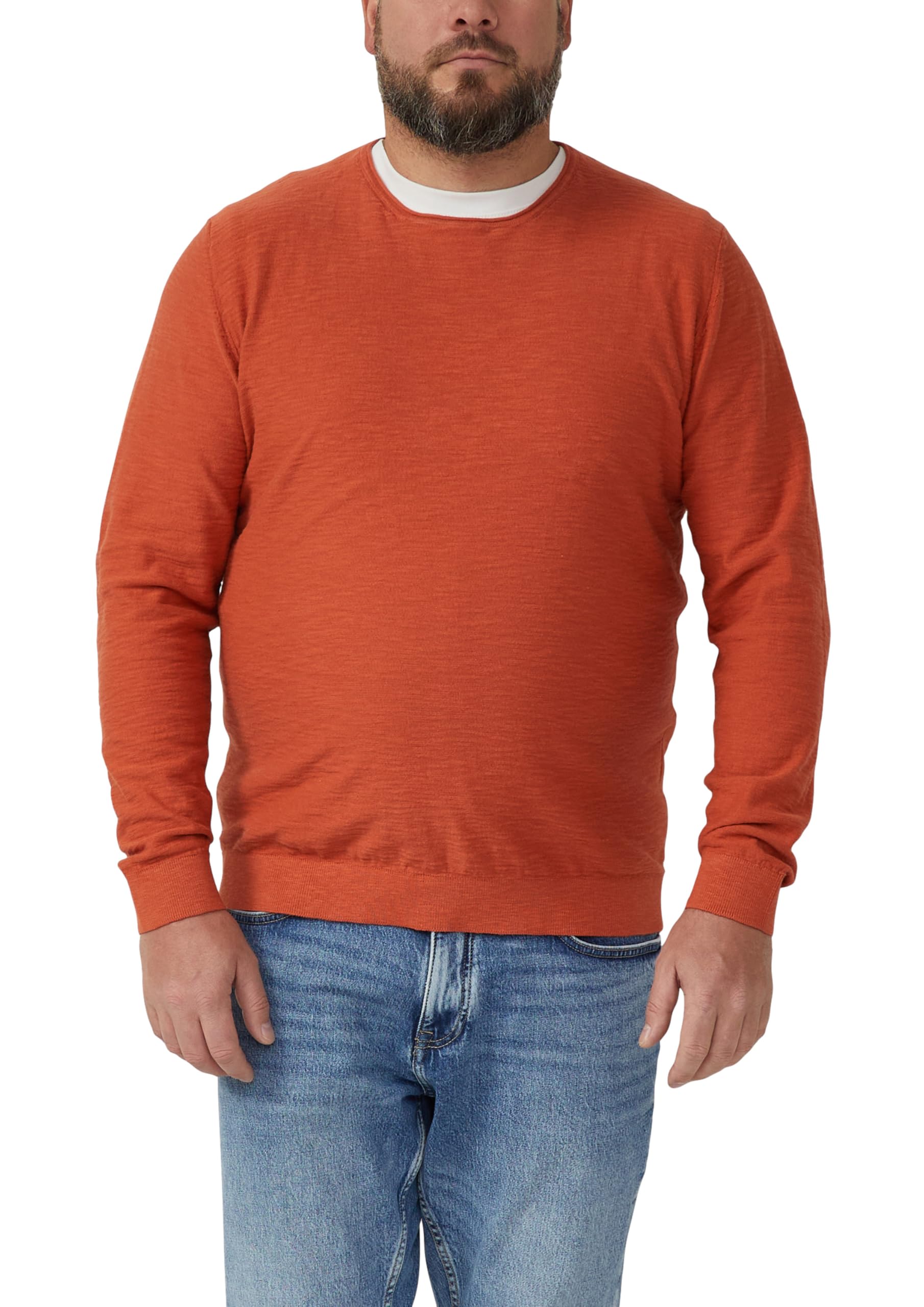 s.Oliver Strickpullover mit Flammgarnstruktur und Rollkante