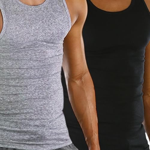 Miniatura 6 de ToBeInStyle Paquete económico para hombre de cuello redondo sin mangas A-Shirts