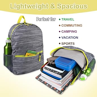 Trail maker 17 inch Backpack for Travel & Commute, Zippered Front & Mesh Side Pockets, Padded Straps