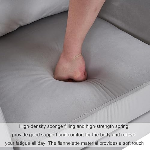 Miniatura 4 de Accent Chairs for Living Room Lounge Chair Upholstered Flannelette Single Sofa Chair wOttoman Foot & Gold Feet,Comfy Reading Chair Arm Chairs