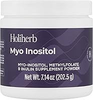 Vista 1 de Holiherb Myo Inositol + Suplemento de metilfolato para mujeres Suplementos de fertilidad para el equilibrio hormonal y apoyo a la salud ovárica