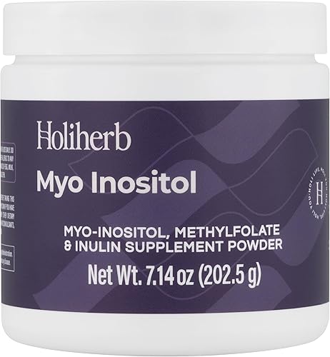 Holiherb Myo Inositol + Suplemento de metilfolato para mujeres Suplementos de fertilidad para el equilibrio hormonal y apoyo a la salud ovárica