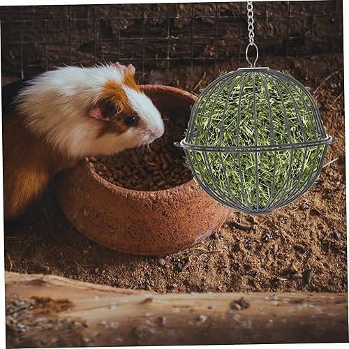 Miniatura 5 de MERRYHAPY Alimentador de heno de bola colgante, 2 unidades, dispensador de alimentos para mascotas, juguetes para mascotas, jaulas para animales