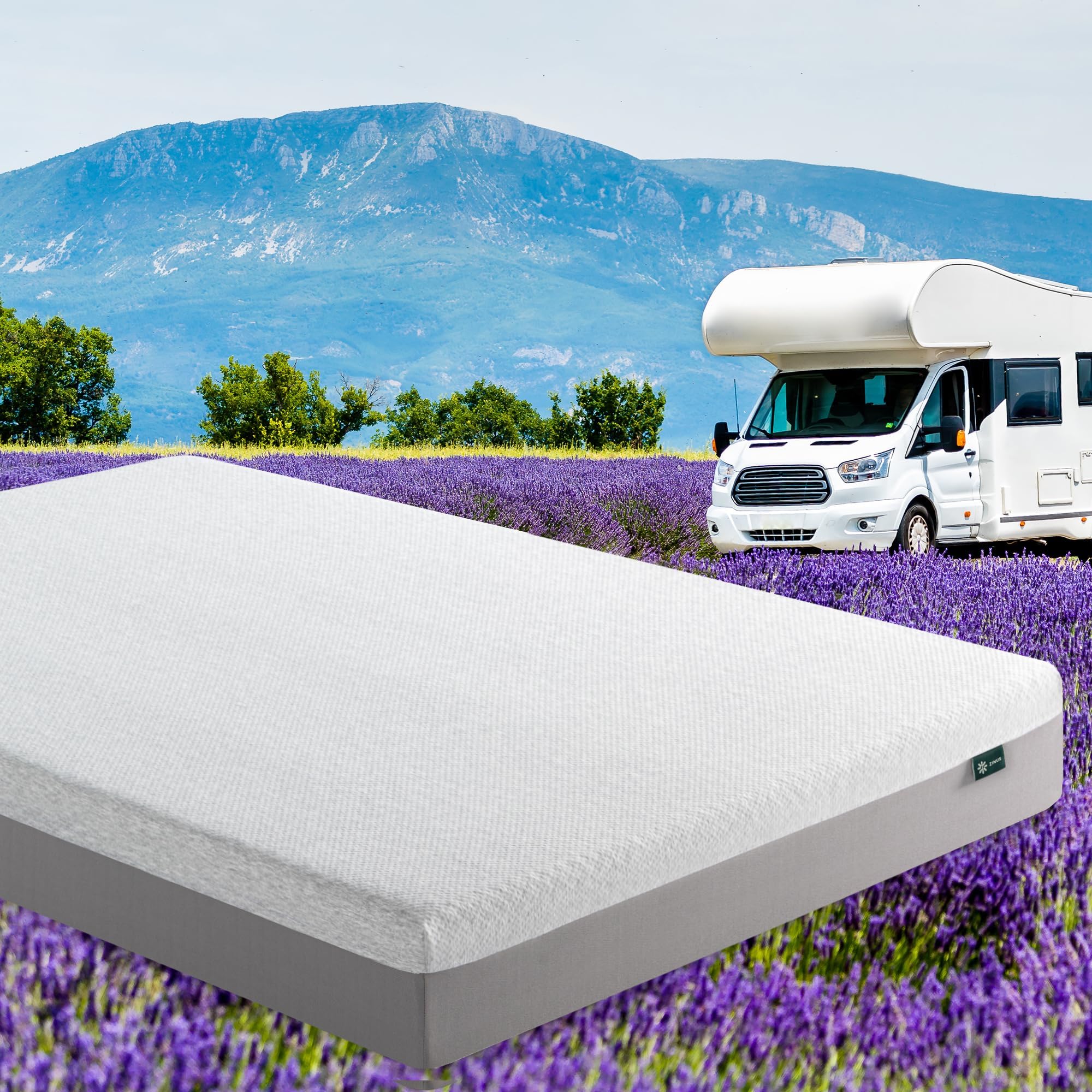Zinus 8 Inch Ultima RV Memory Foam Mattress [New Version], Short Queen, Fiberglass Free, Medium Firm Feel, Breathable Memory Foam, Certified Safe Foams & Fabric, Mattress in A Box