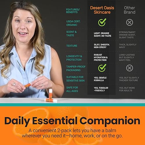 Miniatura 9 de Paquete de 2 bálsamos labiales orgánicos de naranja con más del 70% de aceite de jojoba. 100% natural con cera de abejas. Hidratante naturalmente.