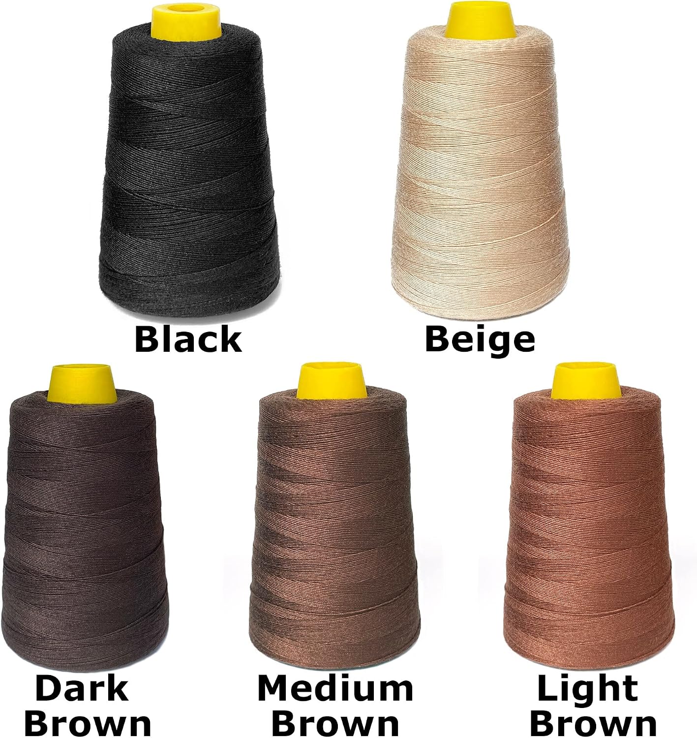 Ms Fenda Hair 950 Meters Professional Human Hair Sewing Thread Wig Making Thread Weaving Thread (Black)