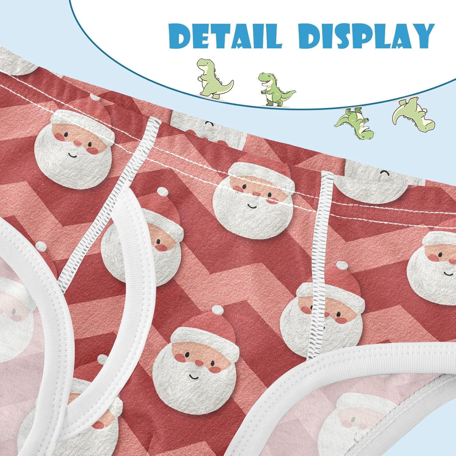 visesunny Boys Training Underwear Santa Claus Sticker Design Breathe Cotton Potty Briefs Size 2T-8Y for Toddler