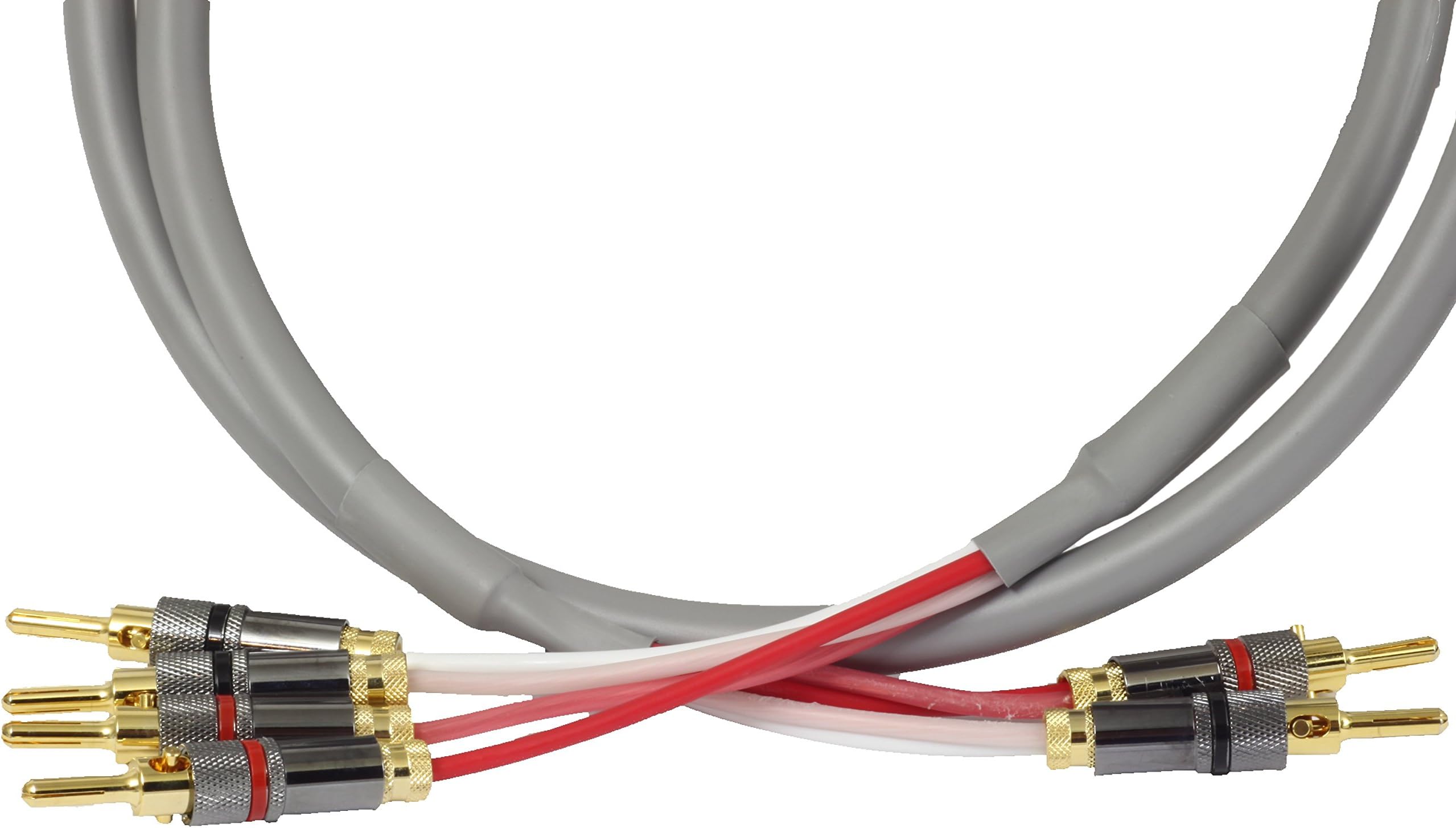Blue Jeans Cable Canare 4S11 Speaker Cable, with Welded Locking Bananas, Bi-Wire Terminations, 8m (single cable - for one speaker)