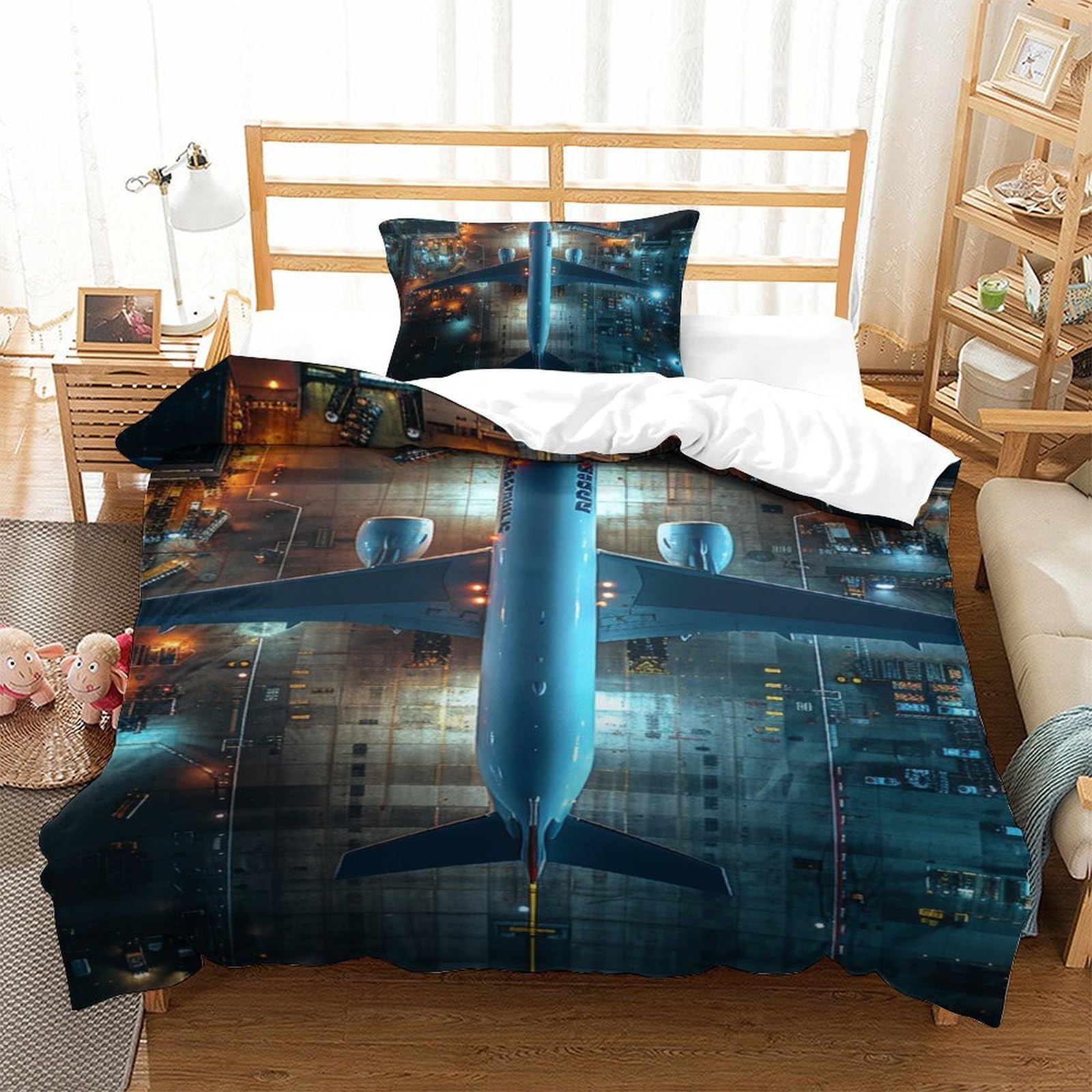 Housse de couette 135x200 cm imprimée 3D facile à laver enfant