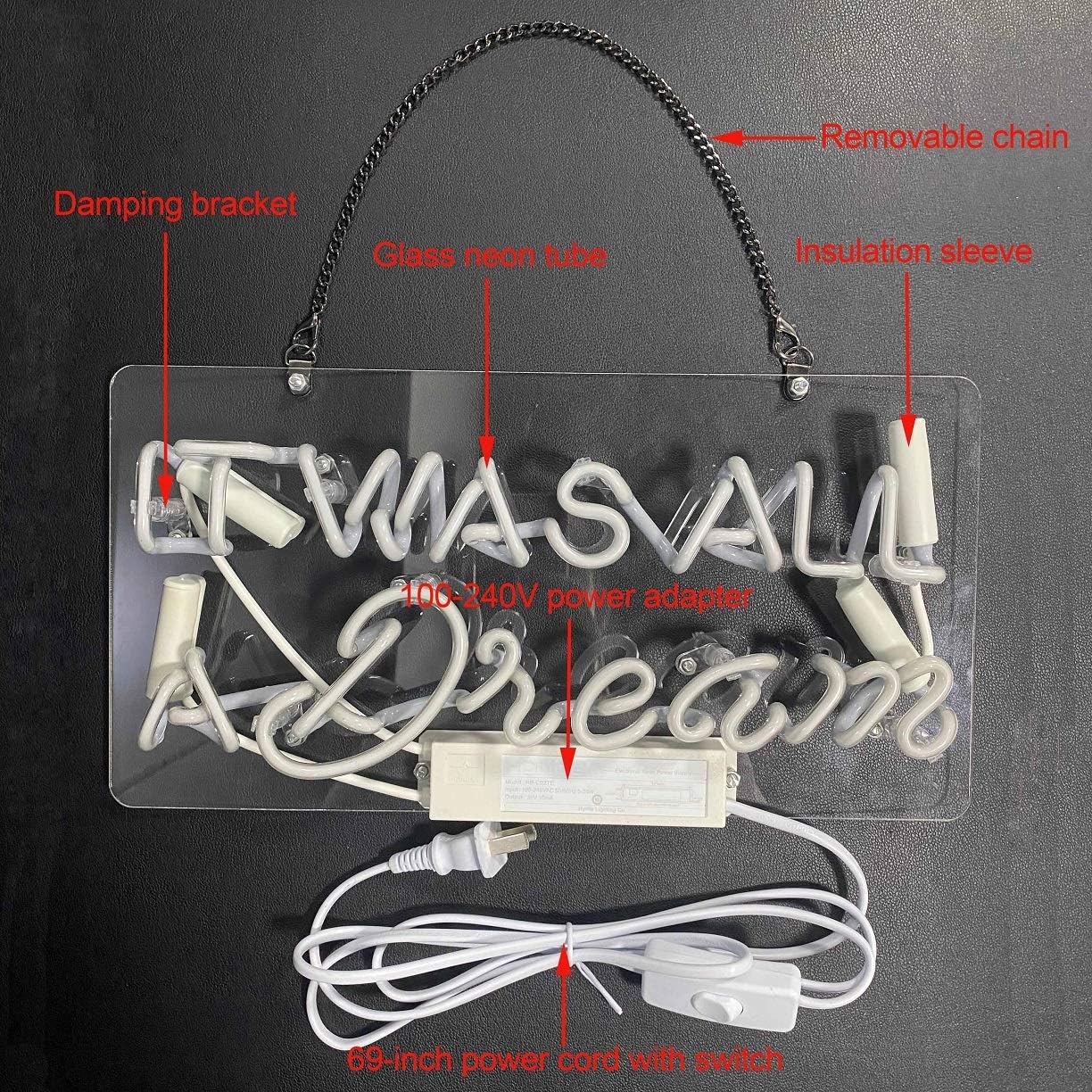 Grеаtеѕt Prоduсt BYGO Neon Signs It was All a Dream Neon Light blue Handmade Real Glass Tube Neon Lights Sign for Bar Party Bedroom Hotel Office Garage Ultra Bright Night Neon Light Wall Decor Sign