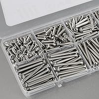 Vista 7 de Kit de surtido de 110 tornillos de máquina, surtido de tornillos de máquina #8-32 de 1/2 a 2 pulgadas de largo, tornillos pernos de cabeza redonda