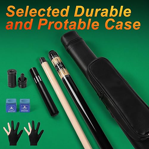 Vista 13 de IIQ Pool Cues Stick, Pool Cue Stick Sets of 4/3/1 Cue Sticks 58 inch Pool Cues Adult Canadian Maple Wood Billiard Stick 4 colores,19oz,1 pieza de 19