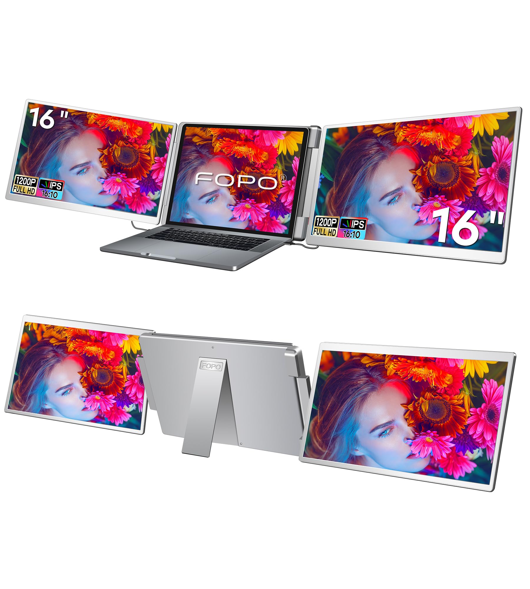 FOPO ノートパソコン デュアルモニター 13.3インチ モデルS16 Amazon