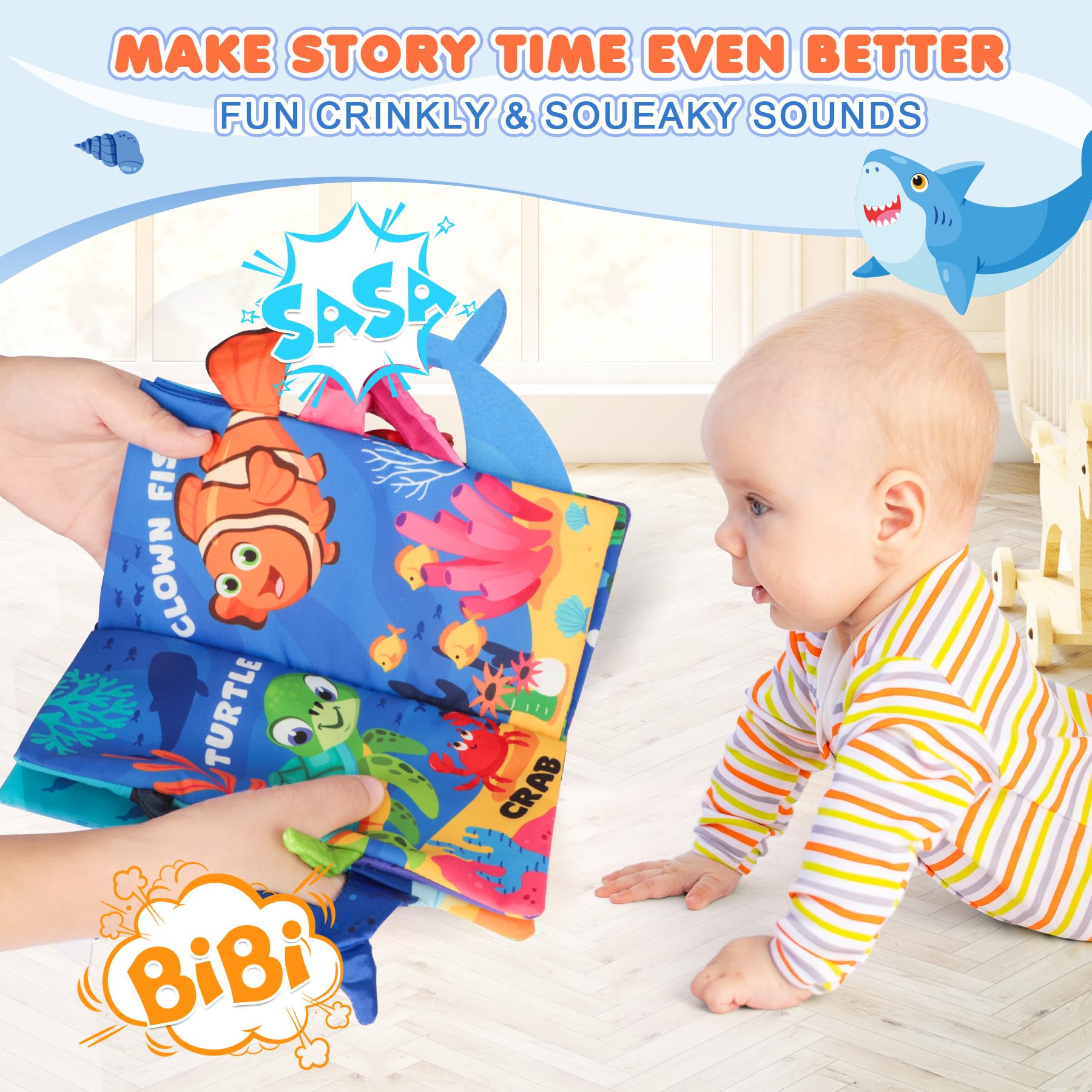 BBWOO Baby Books 0-6 Months, Sensory Toys for Babies Touch & Feel Tummy Time Books Baby Gifts for 0 3 4 6 Months Boys Girls - Image 4