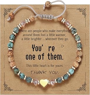 yupoxiu Natural Stone Bracelets - Inspirational Birthday Gifts for Women | Thinking of You & Get Well Soon Gifts for Women, Unique Jewelry Gift for Friend, Sister, Her