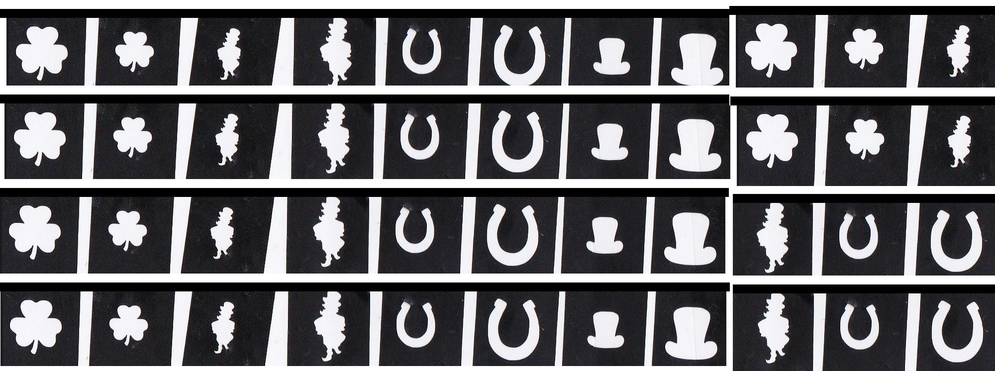 Ireland Collection (44 Nail Vinyl Stencil Patricks Day Ireland)