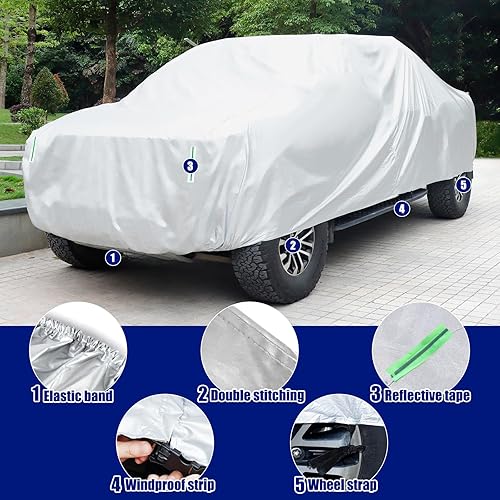 Miniatura 118 de Migaven - Funda de automóvil impermeable para todo tipo de clima, funda exterior completa para automóviles, protección contra la lluvia, sol