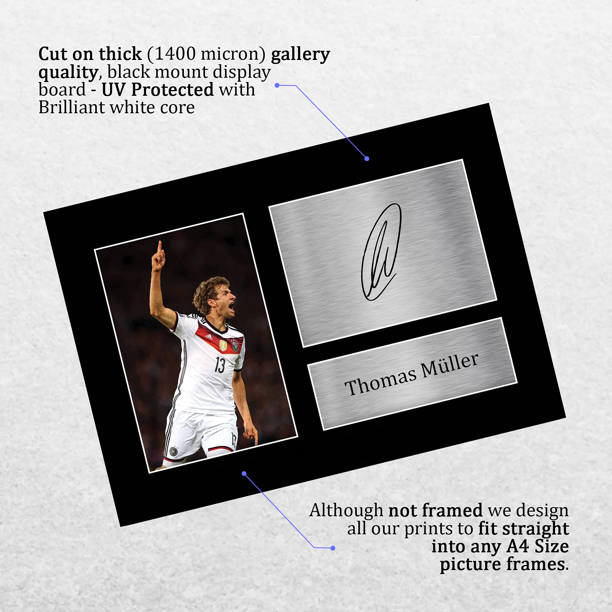 HWC Tradin FR A3 Manuel Neuer Germany Gedrukte Memorabilia Gesigneerde Handtekening Foto Display Voor Voetbalfans En Supporters - A3 Ingelijst