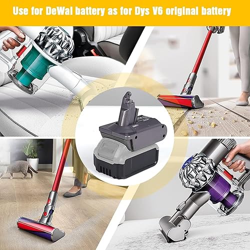 Miniatura 7 de EID Adaptador de batería Dyson V6 para batería Dewalt 20V 60V a Dyson V6 SV04 SV03 DC59 DC58 DC62 SV09 SV05 Animal Absolute Motorhead convertidor de