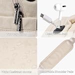Cwatcun Small Camera Bag Shoulder Camera Bag for Photographer Canvas Water Resistant DSLR Sling Bag Compatible with Nikon Sony Lightweigth(Large,Beige)