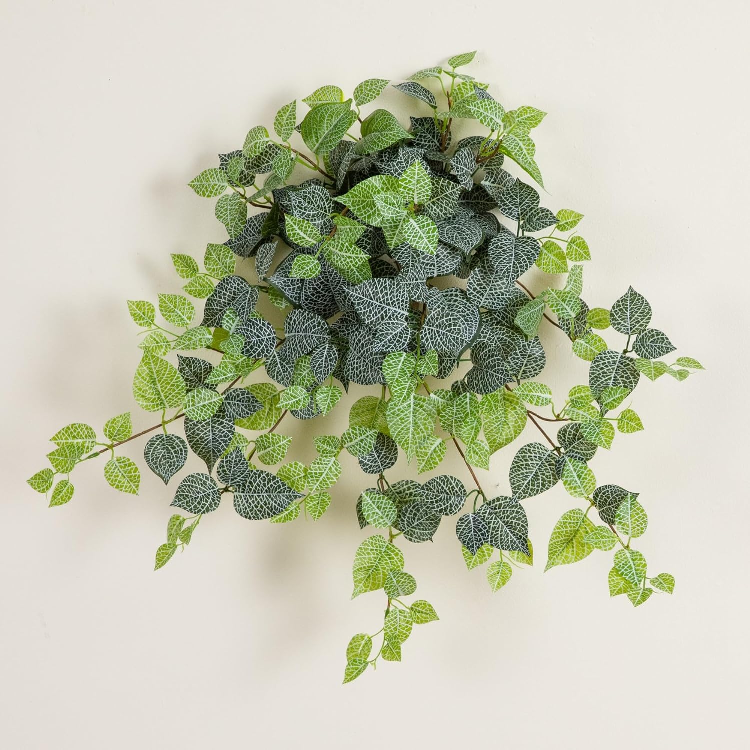 Nearly Natural 24in. UV Resistant Artificial Fittonia Hanging Plant (Indoor/Outdoor) - Set of 3