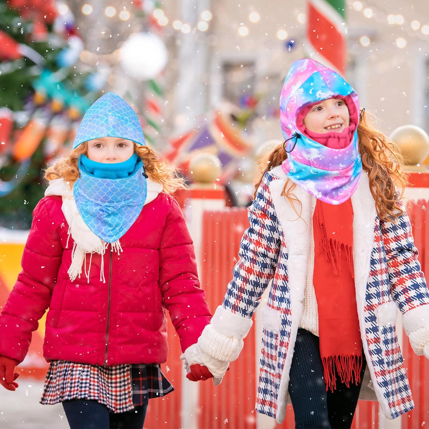 Kids Winter Windproof Hat, Unisex Children Heavyweight Balaclava for Kids, Ski Mask with Thick Warm Fleece Face Cover - Image 2