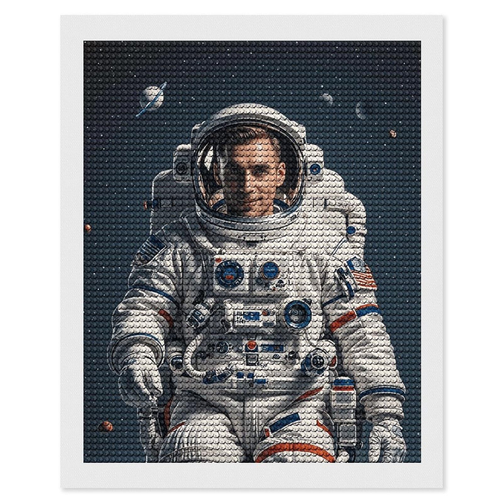 FekiLoot Astronauts Diamond Art Kits for Adults, 5D Aurora Diamond Painting Kits for Beginners DIY Full Drill Dots Gem Art Paint Crafts for Home Wall Decor 16"x20"