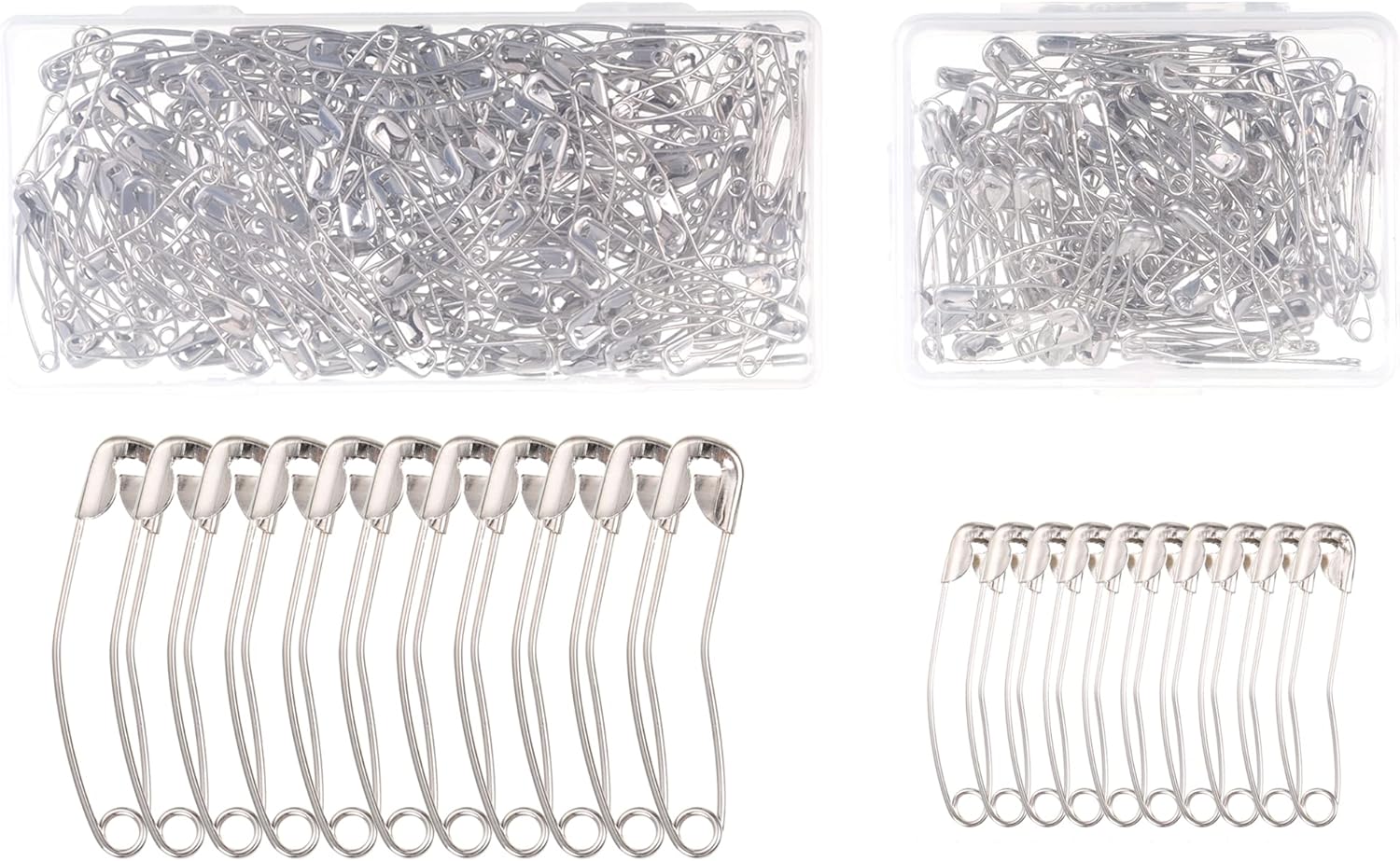 300 Pcs Safety Pins Curved Security Pins Quilting Pins Curved Basting