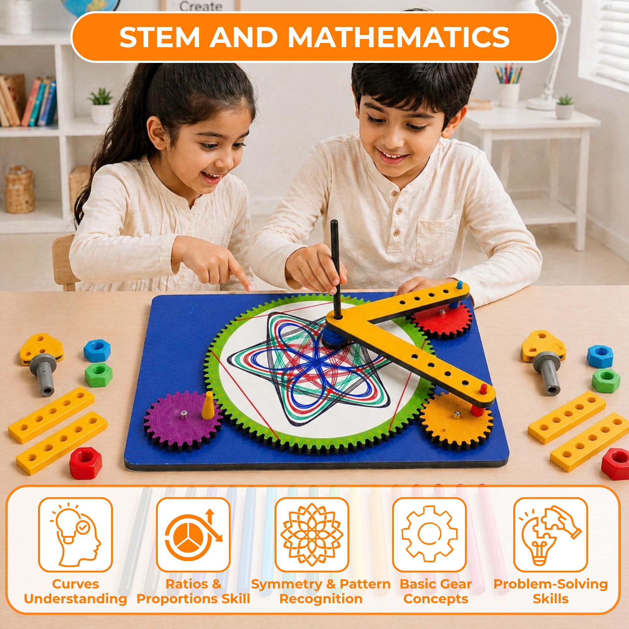 Toysbox Spirograph Machine A Fun Drawing Tool Art & Craft DIY Kit for Kids 2