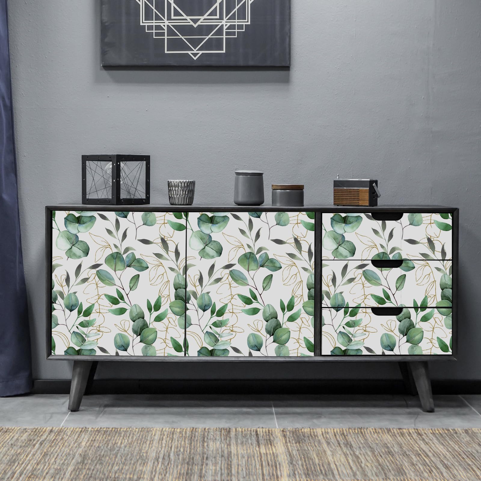 myforHD Samoprzylepna tapeta kwiaty 44 cm x 1000 cm tapeta ścienna tapeta na meble zdejmowana wodoodporna retro winyl pcv dekoracyjne naklejki ścienne salon sypialnia