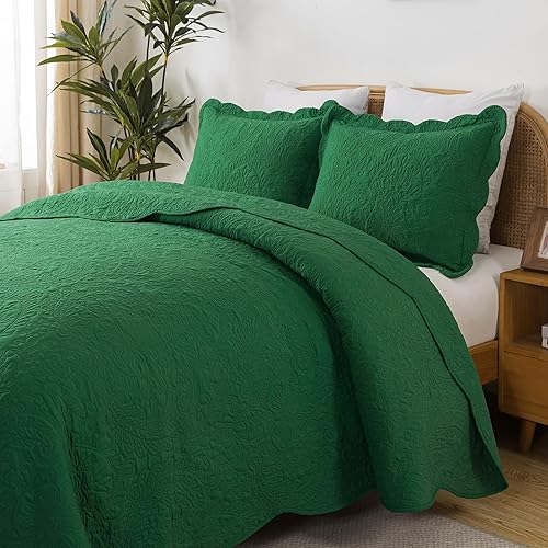 Miniatura 59 de HoneiLife Colchas de tamaño Queen de gran tamaño de 110 x 106 pulgadas, juego de ropa de cama tamaño Queen de 3 piezas, cubrecamas reversibles,