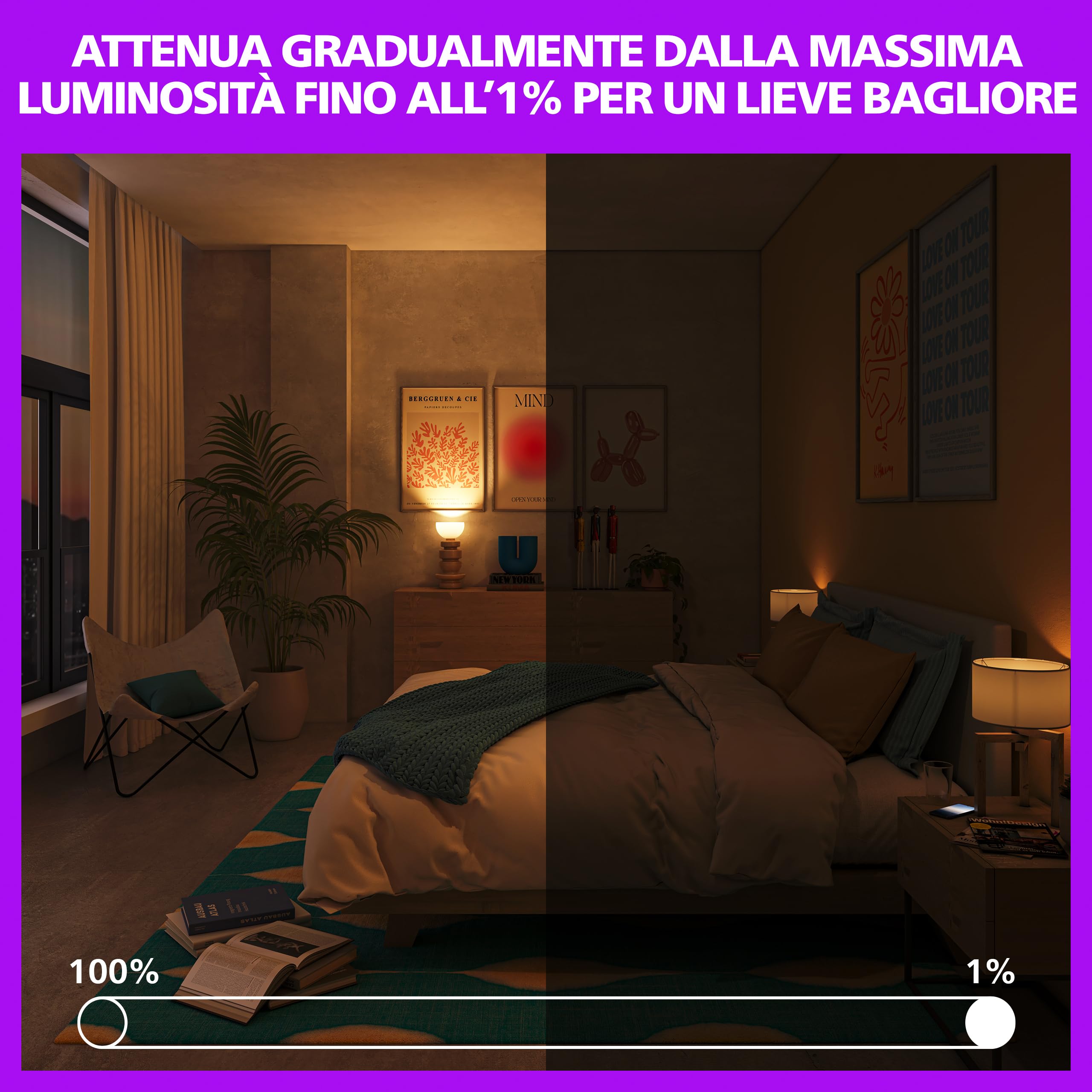 Philips Smart Lighting, Lampadina LED C37 Smart RGB, 4 Pz, E14, 470 lm, Luce Bianca Regolabile e a Colori 2.200-6.500 K, Dimmerabile, Connected by WiZ, Alexa, Google Home, Apple Home, Luci Led