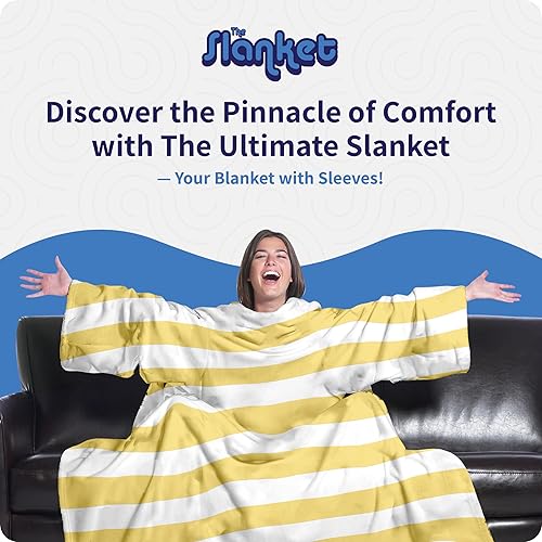 Miniatura 2 de Slanket The Ultimate - Manta de forro polar con mangas y bolsillo para el pie, ligera, cálida y de felpa de vellón para descansar y máxima