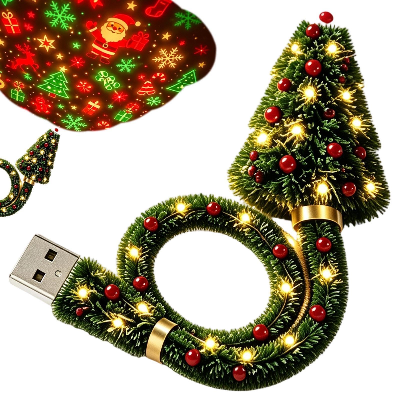 Christmas Tree Projector Indoor, Plug and Play HD Christmas Projector Light