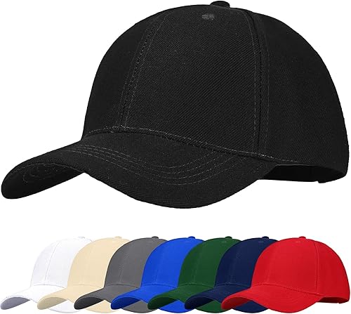 Geyoga 8 Pieces Baseball Cap Adjustable Size Plain Sports Hat for Men Women Running Workouts and Outdoor Activities, 8 Colors