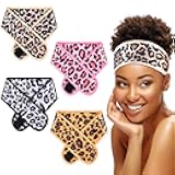 Eurzom 4 Pieces Satin Hair Wrap Scarf Satin Headband for Black Women's Adjustable Silk Hair Wraps for Sleeping Nonslip Strips