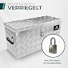 CargoVA Waterproof Drawbar Box with Attachment and Padlock Lockable Trailer Box 60 x 25 x 30 cm Transport Box