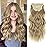 Vigorous Clip in Hair Extensions 6Pcs Mixed Dirty Blonde Hair Extension Clip Ins 20Inch Natural Soft Synthetic Hairpieces for Women(Mixed Dirty Blonde)