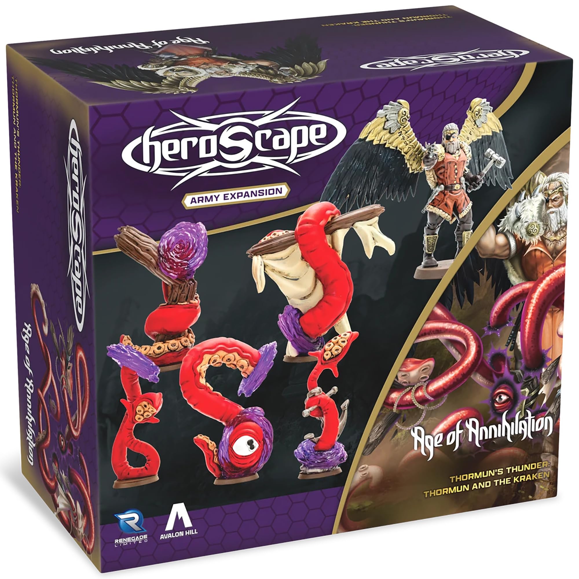Renegade | Heroscape Age Of Annihilation: Thormun And Kraken | Army Expansion, Heroscape Compatible, 6 Miniatures, Kraken Boss Scenario | 2-4 Players | 60-120 Minutes