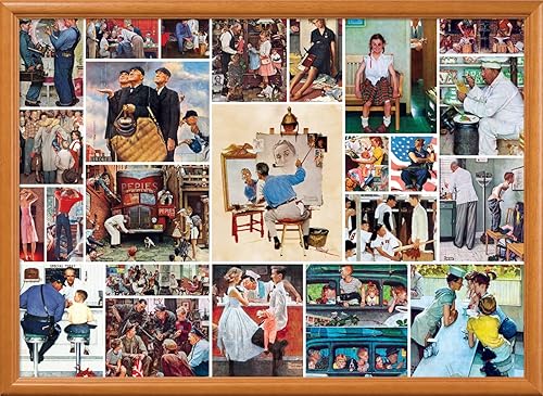 Miniatura 6 de MasterPieces - Rompecabezas Saturday Evening Post de Norman Rockwell, collage Con el doctor, 1000 piezas, Collage de Pinturas Icónicas, NA, Un solo